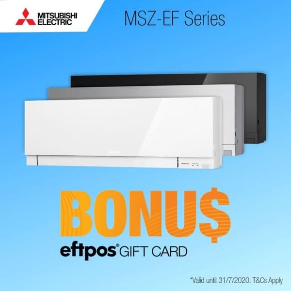 Get Mitsubishi Aircon &amp; a free EFTPOS Giftcard